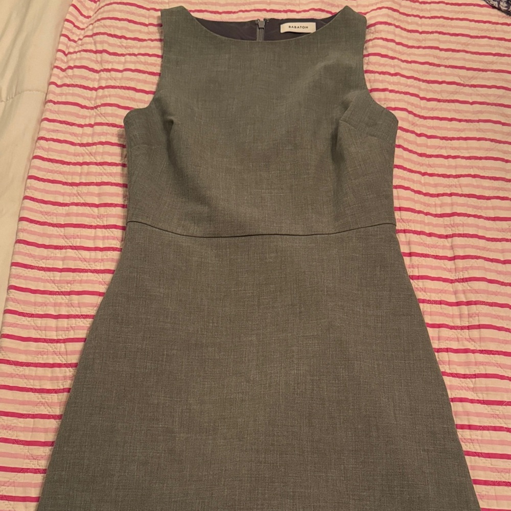 Babaton Elegant Gray Midi Dress